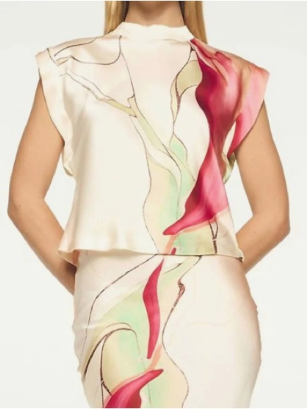 MISA Los Angeles Lucy Top in Divine Marble